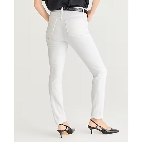 J Crew Womens 9" Toothpick Jean White Skinny High Waist BQ310 Size 32 - Picture 2 of 8
